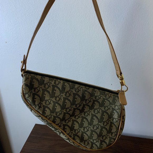 Dior Green Oblique Canvas Mini Saddle - Picture 5 of 8